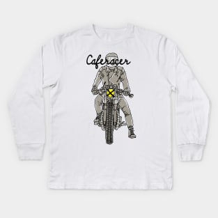 Caferacer (Bright Color) Kids Long Sleeve T-Shirt